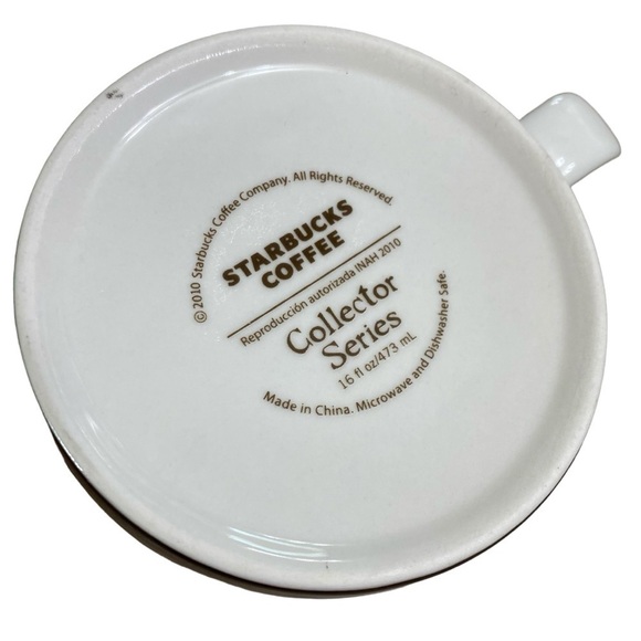 Starbucks Coffee Collector Series 2010 MEXICO Brown Cream Coffee Mug Size 16 oz - Picture 6 of 6